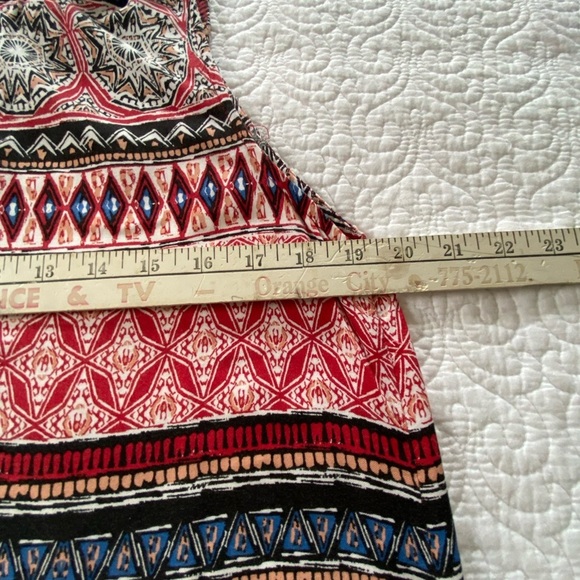 beachlunchlounge Midi Dress Vibrant Geometric Print Boho Sleeveless Size Large - Picture 8 of 9
